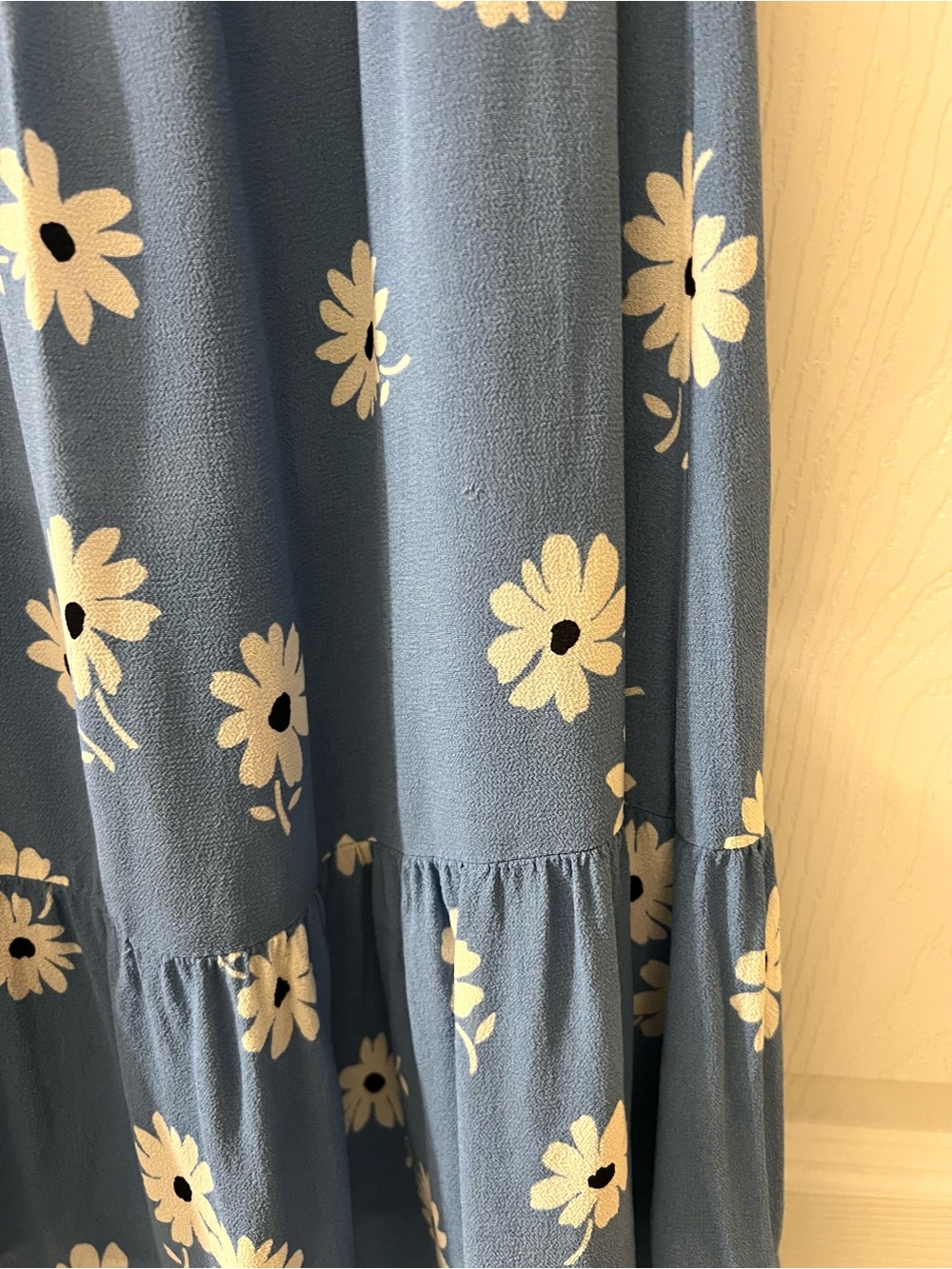Reformation Kealy Tiered Mini Dress Chelsea Girl Blue Daisy Floral - Picture 8 of 13